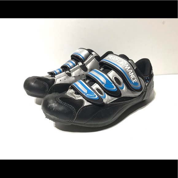 Performance Bicycle Azzuri Road Bike Cycling Shoes 3 Strap 8 8.5 - Picture 2 of 10